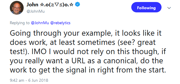 Test mit Canonicals, die per JavaScript gesetzt werden: John Müller bestätigt Ergebnisse