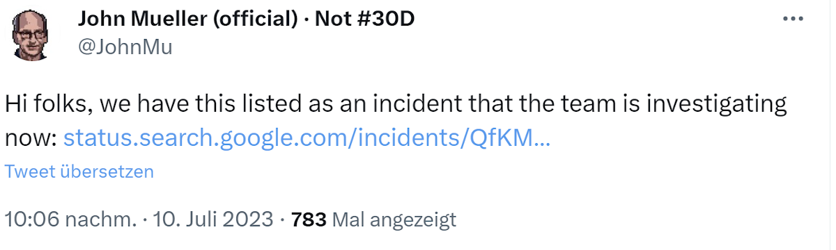 John Müller von Google bestätigt Indexierungsprobleme bei Google News