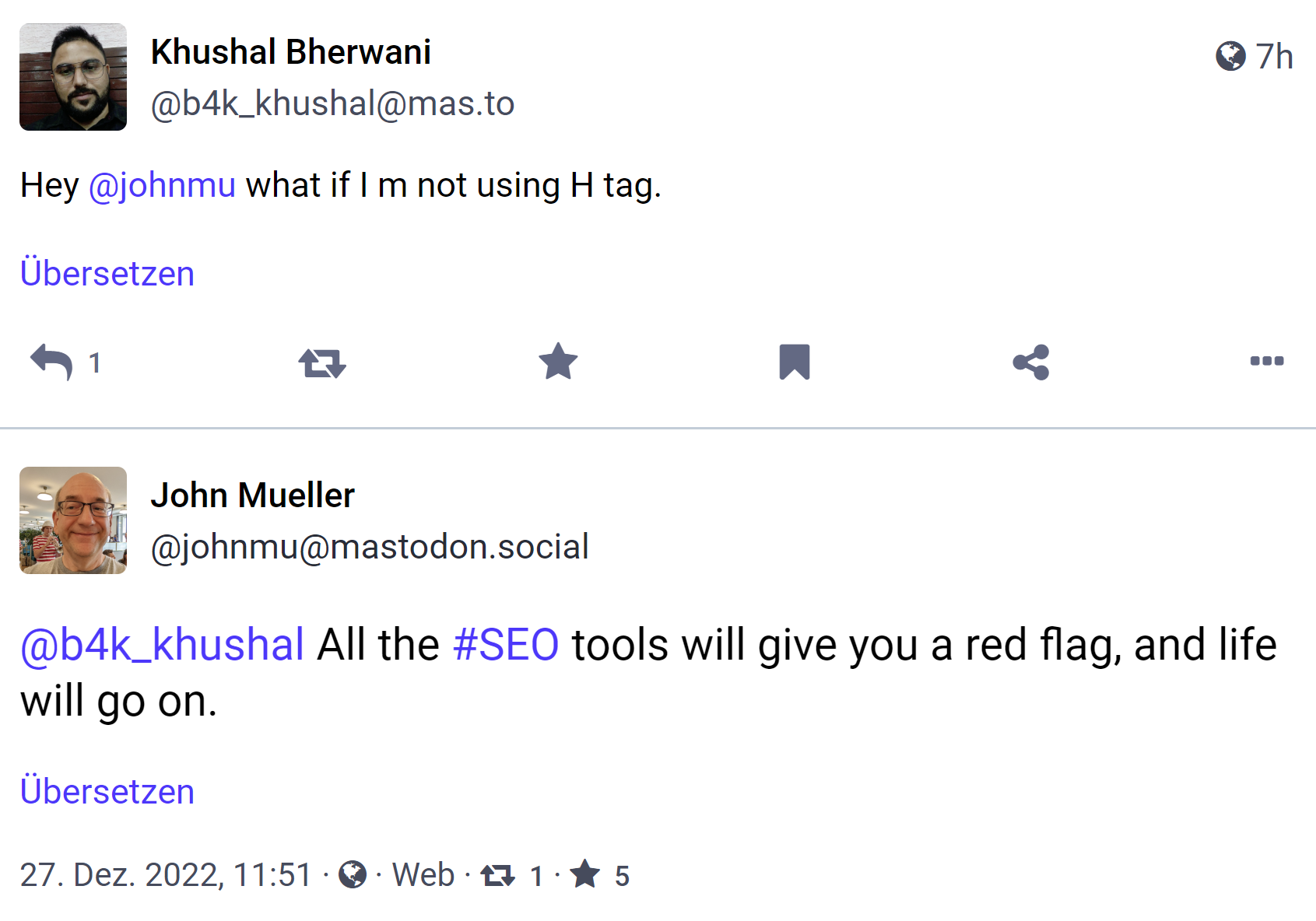 John Müller: 'Das Leben geht auch ohne H-Überschriften weiter.'