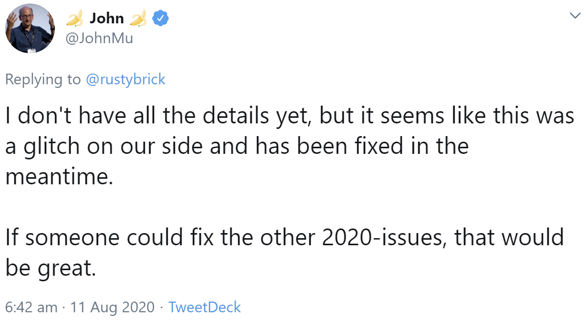 Kein Google-Update im August, sondern Fehler