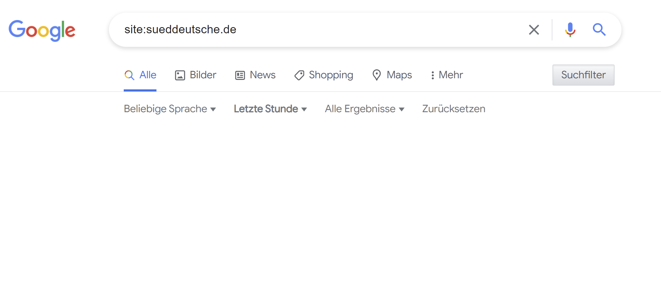 Keine neuen Inhalte von sueddeutsche.de indexiert - 15.07.22