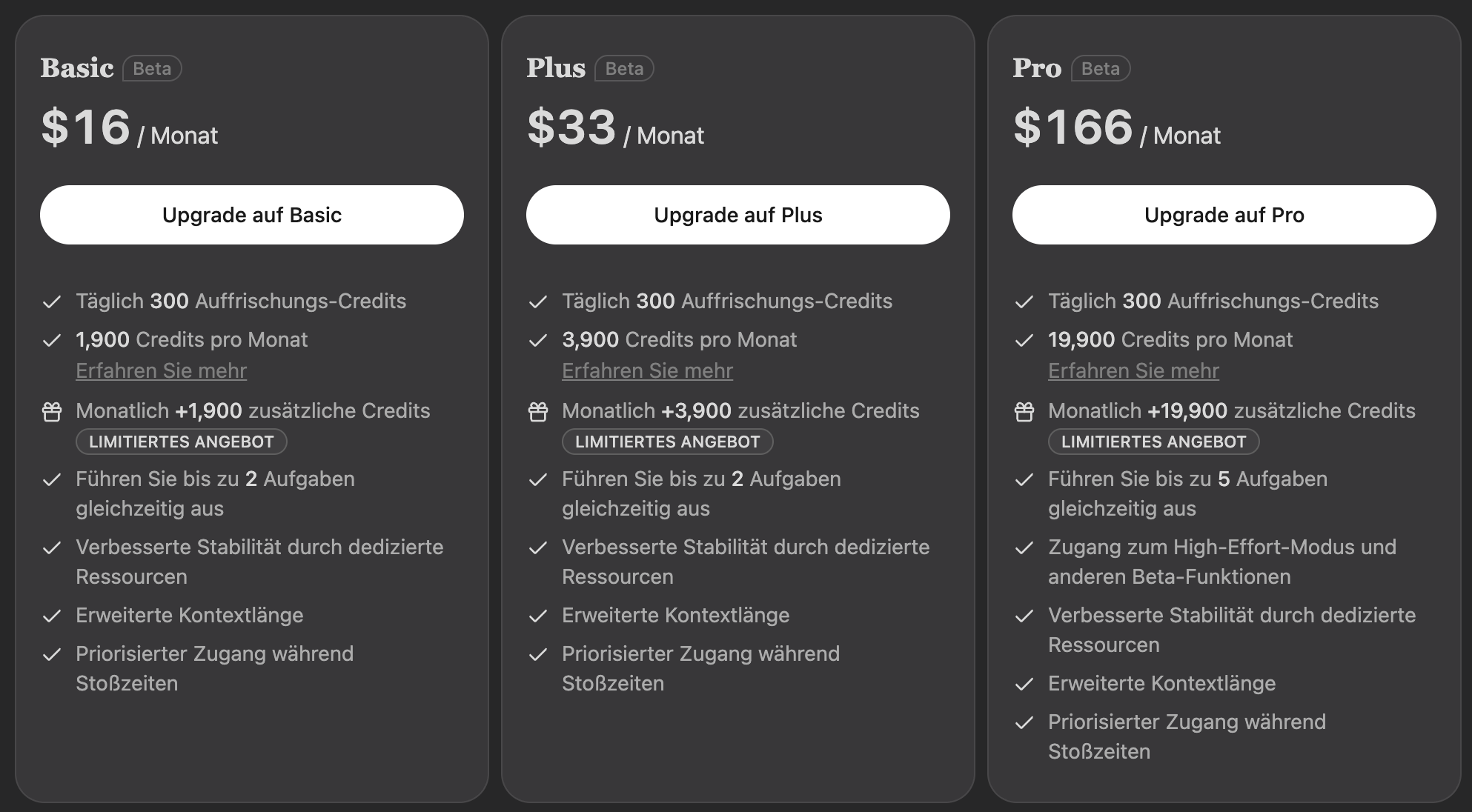 Manus AI Abonnements - Paid Plans