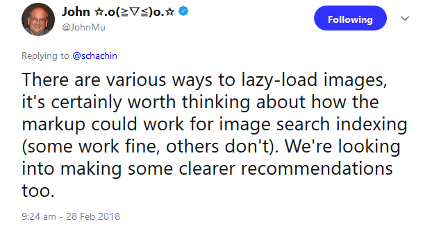 Google will Empfehlung zum Einbinden von Bildern per Lazy Loading geben