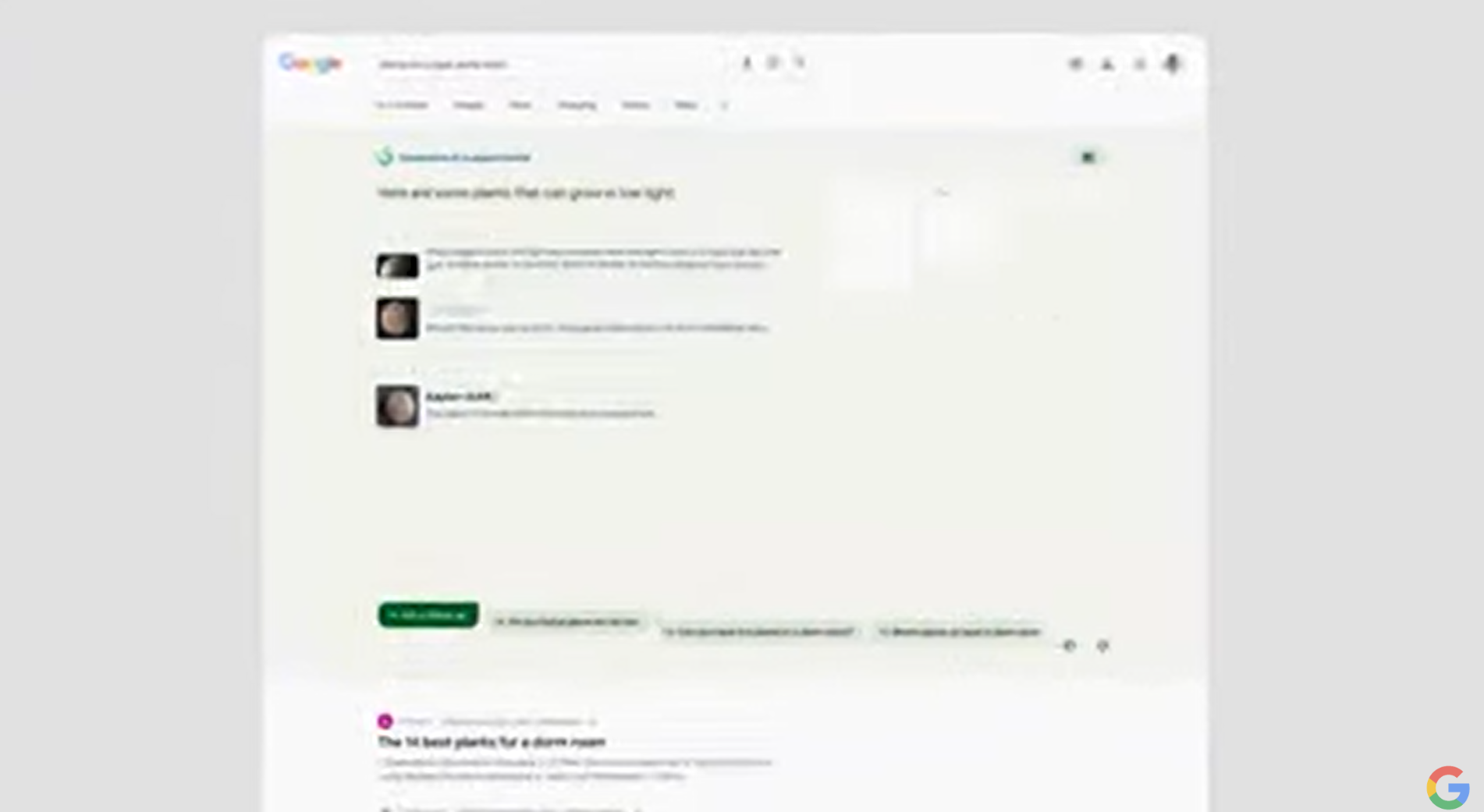 Googles neue Suche mit Generative AI - Vorschau