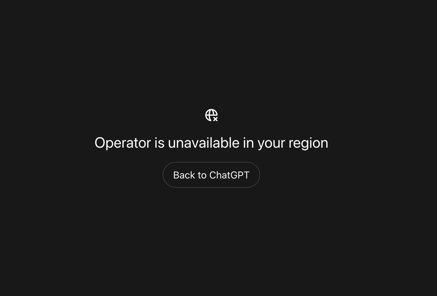OpenAI unavailable in your region