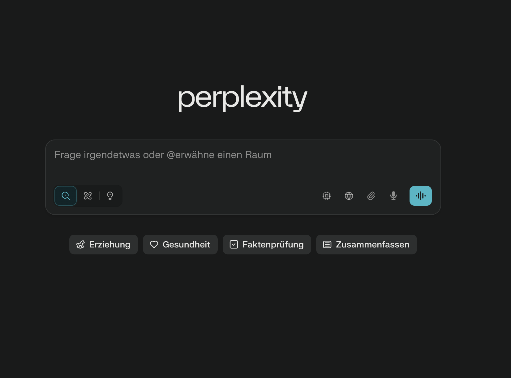 Perplexity Startseite