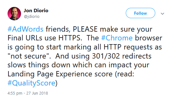 Google AdWords: Redirects können sich negativ auf den Quality Score auswirken