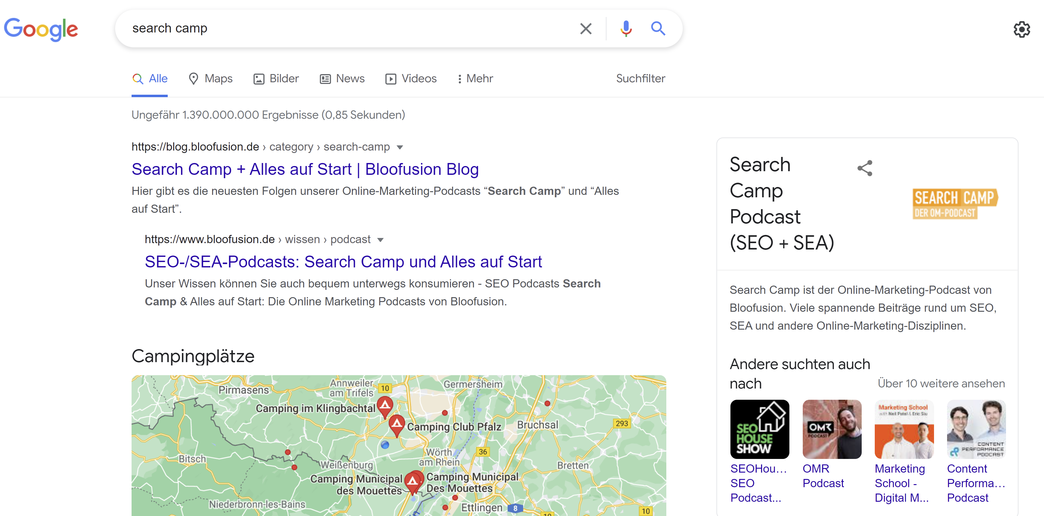 Search Camp: Podcast Knowledge Panel