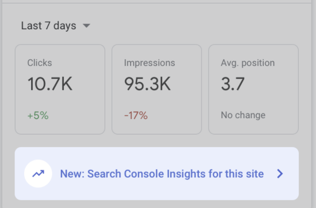Search Console auf SERP