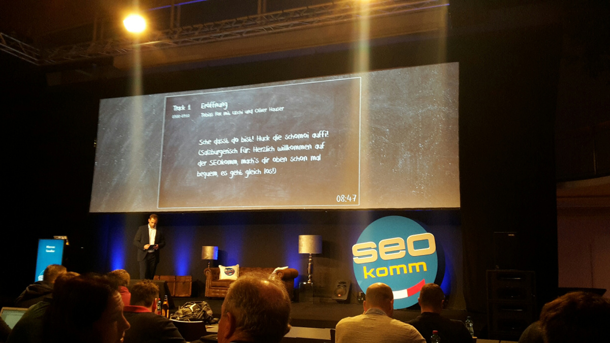 SEOkomm 2017 - die Bühne