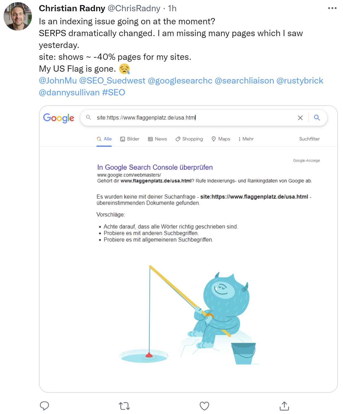 Google: Suchergebnisse haben sich zuletzt deutlich verändert - Christian Radny auf Twitter