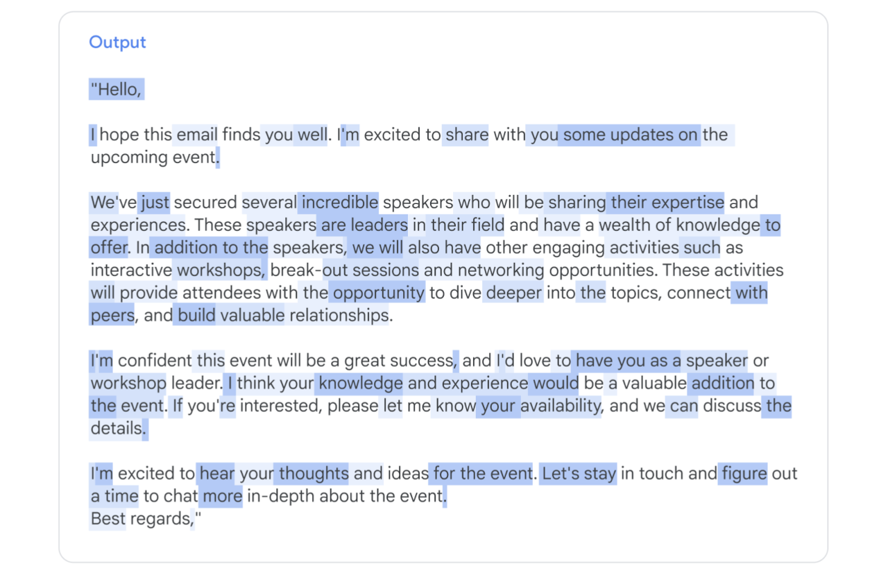 Watermarking einer KI-generierten E-Mail