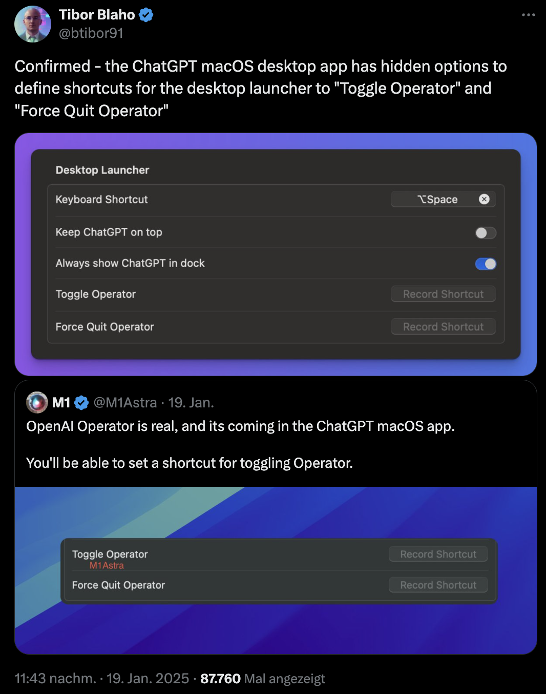 Tibor Blaho: OpenAI Operator in Vorbereitung?