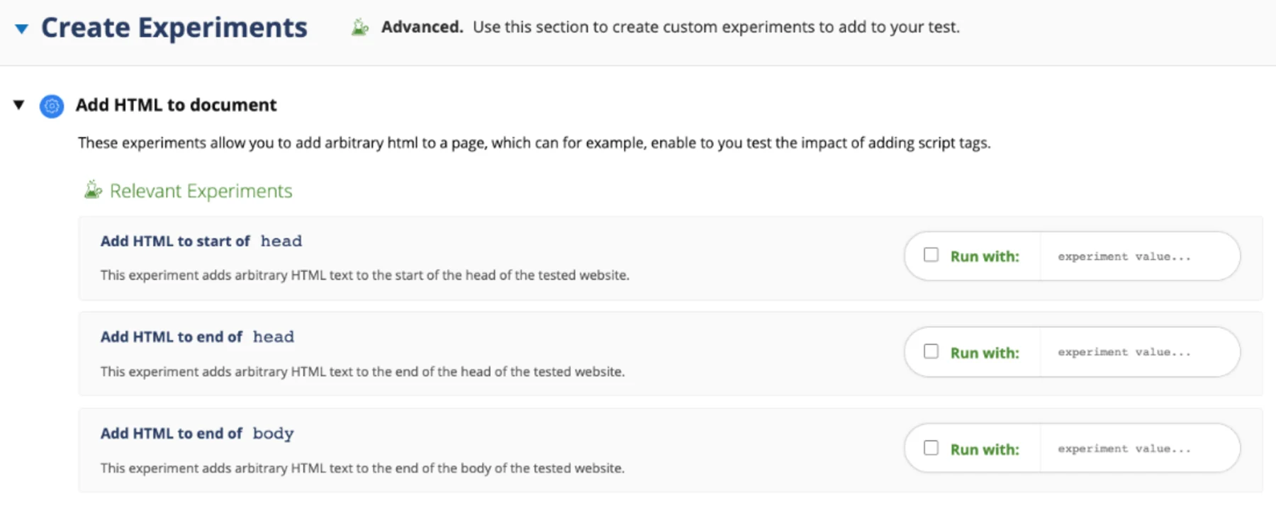 WebPageTest: Custom Experiment