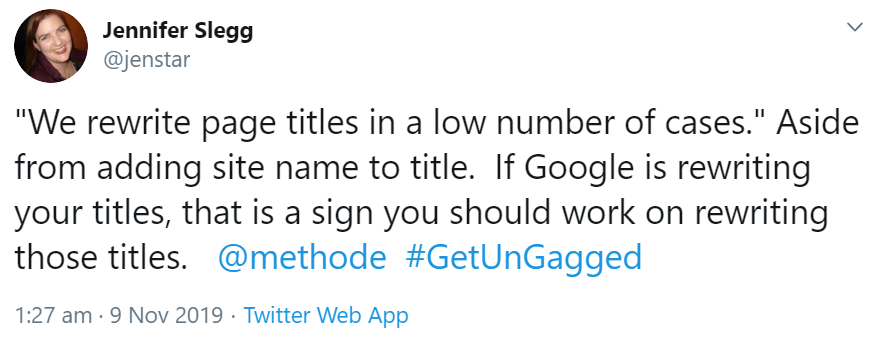 Wenn Google andere Titel in den Suchergebnissen anzeigt als die auf der Webseite hinterlegten, sollte man sie ändern