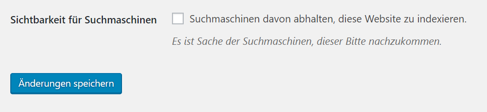 WordPress: Sichtbarkeit für Suchmaschinen