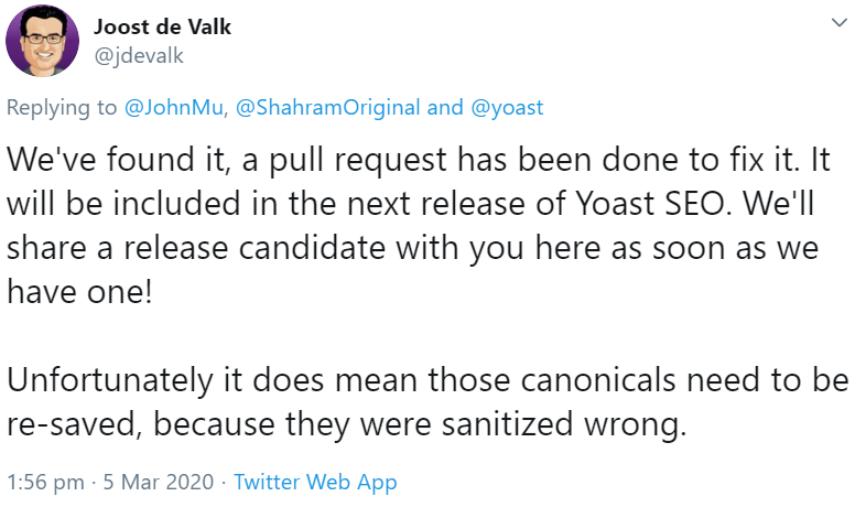 Yoast: Probleme mit Canonical-Links und Unicode schon lokalisiert